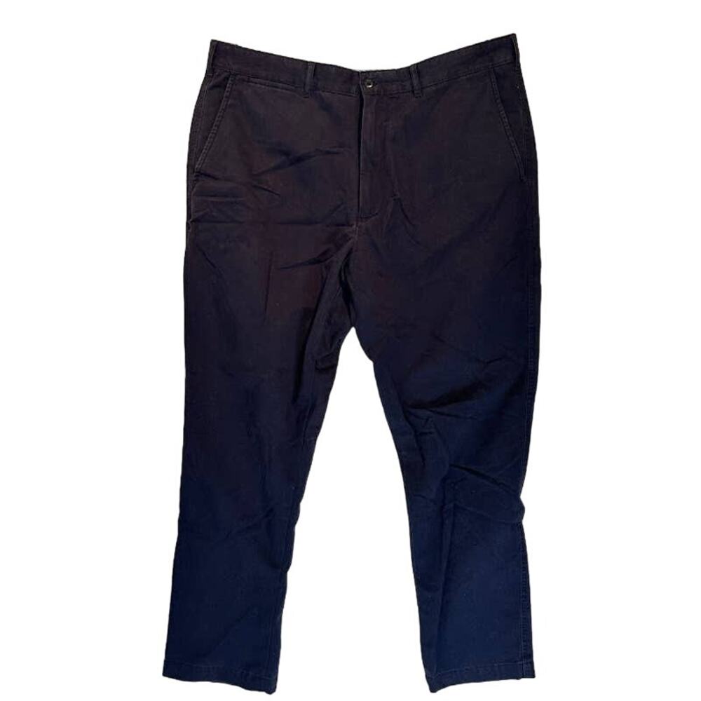Cremieux Men's Navy‎ Blue 100% Cotton Comfort Casual Slim Chino Pants Size 36